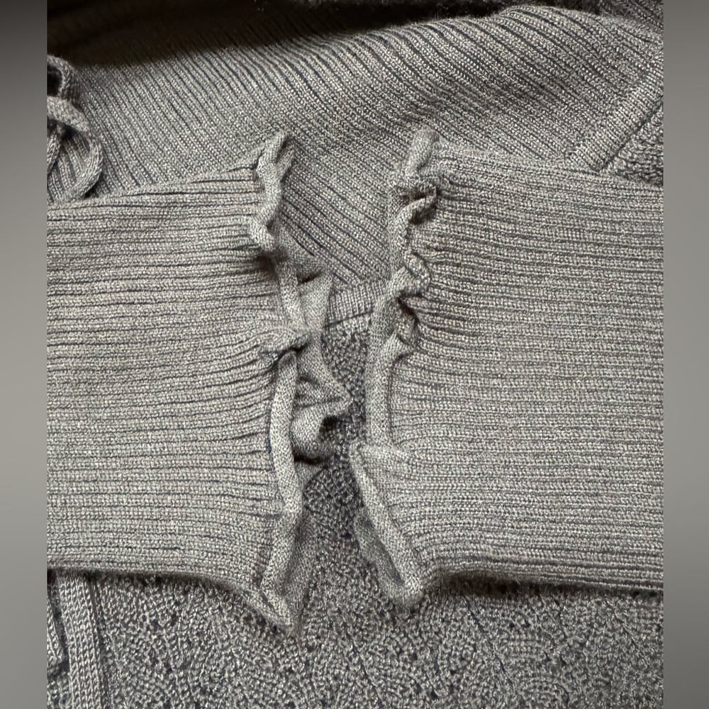 Aster Black Cropped Square Neck Drawstring Sweater - image 6